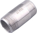 3/4" X 3/4" Male Nipple Pipe Fitting - Stainless Steel NPT Threaded Long Coupling Fitting 2" Length (pack of 2)