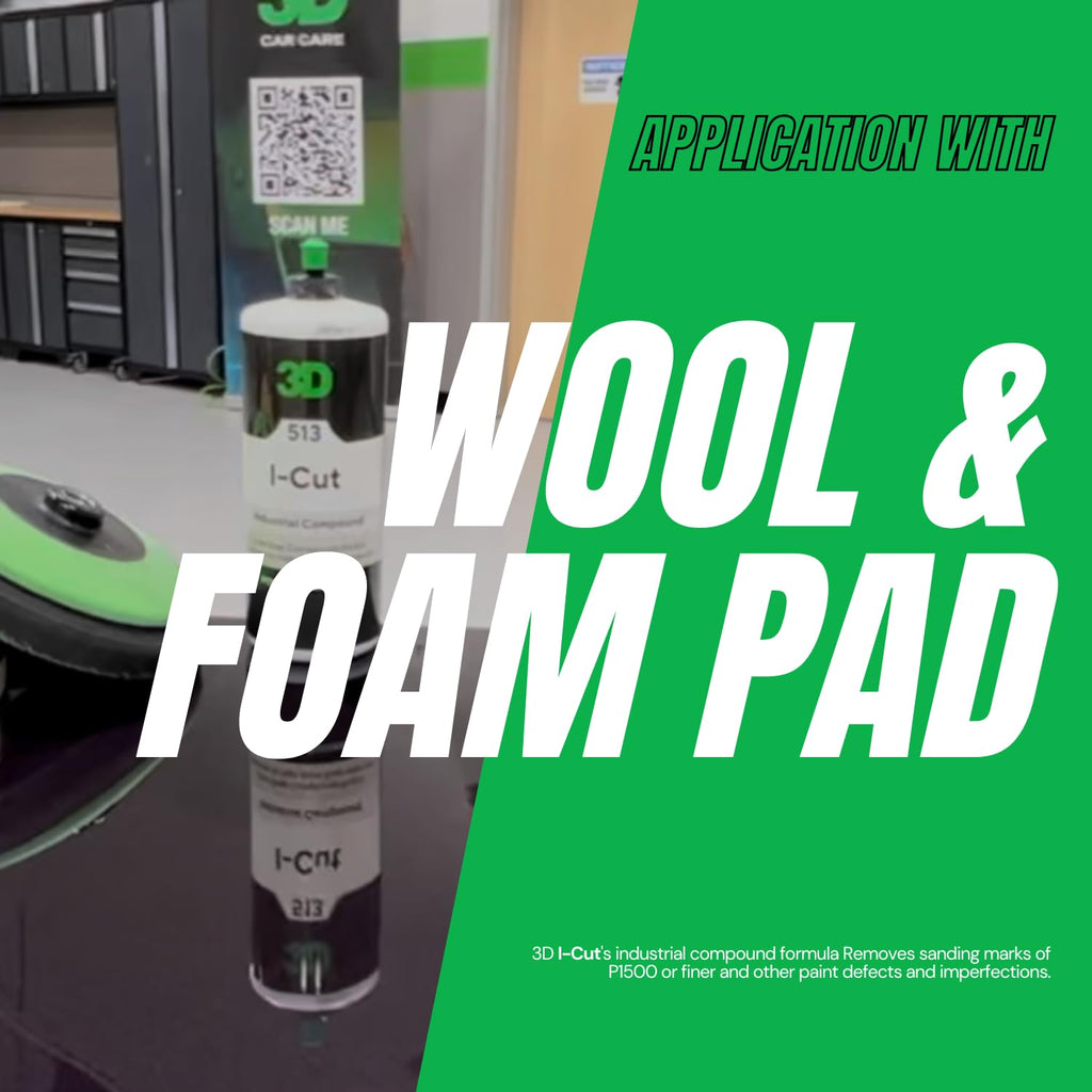 3D I-Cut Rubbing Compound & Polish – Fast Paint Correction for High-Volume Body Shops | Removes P1500+ Sanding Marks | Long Buffing Cycle | 16oz | USA Made