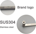 10 Pack Brushed Nickel Cabinet Pulls 3 3/4 Inch Hole Center Square Cabinet Pulls Drawer Handles Cupboard Handles Modern Stainless Steel Kitchen Cabinet Hardware