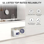 ThermoMate Electric Tank Water Heater, 8.0 Gallon Point of Use Instant Small Hot Water Heater 120V 1440W, Wall or Floor Mounted, Plug-in to Use, UL Listed ES800