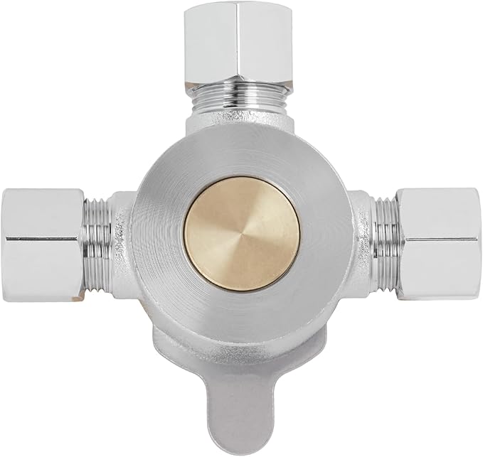 Sloan MIX-60-A Below Deck Manual Mixing Valve | Compatible with Sloan Optima and Optima Plus Below Deck Mixer Faucets, Compression Sleeve and Nuts Included, 3326009
