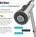 KRAUS Bolden 2-in-1 Commercial Style Pull Down Single Handle Water Filter Kitchen Faucet for Reverse Osmosis or Water Filtration System in Spot-Free Antique Champagne Bronze, KFF-1610SFACB