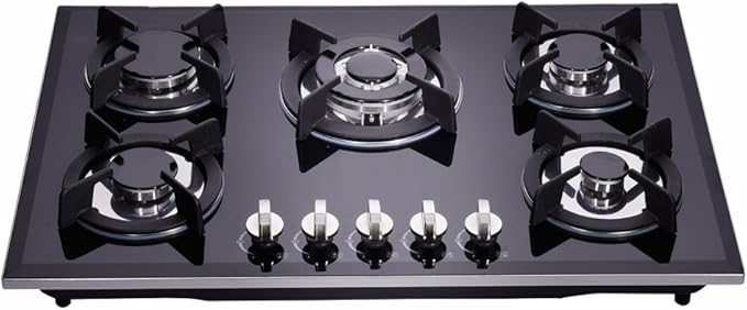 30 inch Gas Cooktops Dual Fuel Sealed 5 Burners Drop-In Tempered Glass Gas Hob DK157-A01S Gas Cooktop