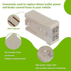 25A 32V Mini Slotted Automotive MCASE Shaped Cartridge Fuse Kit(Pack of 6pcs,25A)