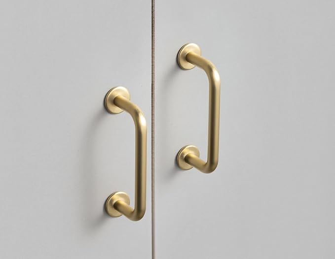 Goo-Ki 3"(76mm) c-c Champagne Bronze Cabinet Handle Drawer Pulls Zinc Alloy Kitchen Hardware - 6 Pack Modern Bar Pull Handles for Cupboard Wardrobe,9338UBR-76