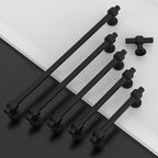 Amerdeco 10 Pack Matte Black Cabinet Pulls 5 Inch(128mm) Hole Center Drawer Pulls Cabinet Hardware Kitchen Cabinet Handles for Bathroom Dresser Pulls ZH0069