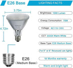 Vinaco Halogen PAR30 Long Neck 75W 120V 1000LM, 6 Pack High Output Halogen PAR30 Dimmable 3000K Warm White with E26 Base, Long Lifespan Long Neck Flood Light Bulb with CRI100 for Tracking Lighting