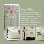 Country Chic All-in-One Chalk Paint for Furniture, Cabinets, Home Decor, Eco-Friendly, Matte Finish, Built-In Primer & Top Coat for Wood, Metal - Sage Advice (sage Green) - 4 oz (118 ml)