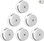 AEGISLINK Smoke Alarm 10-Year Battery with Test/Silence Button, Fire Alarm with Photoelectric Sensor, Low Battery Warning, S500 (Independent, 6-Pack)