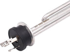 DERNORD 240V 4500W Tri-clamp Foldback Heating Element Stainless Steel Immersion Water Heater with 3-Wire Electrical Locking Plug (1.5 Inch Tri clamp)