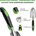 8 Piece Garden Tools, Green Anti-Slip Heavy Duty Gardening Hand Tools. Suitable for Gardeners, Potted Indoor use of Small Garden Tools to Organize with a Handbag