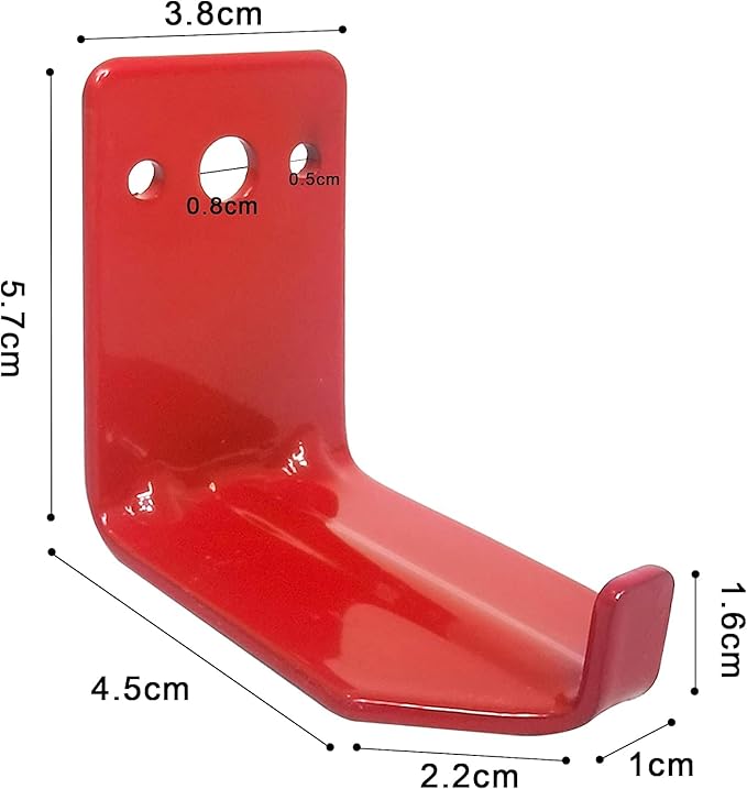 Fire Extinguisher Mount, Wall Hook, Fire Extinguisher Bracket up to 40 lbs Extinguishers, Suitable for Big and Small Fire (2 Brackets)
