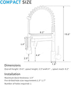 AIMADI Kitchen Faucet,Black Kitchen Faucet,Commercial Faucet with Sprayer Single Handle Single Hole Spring Kitchen Sink Faucet,Matte Black