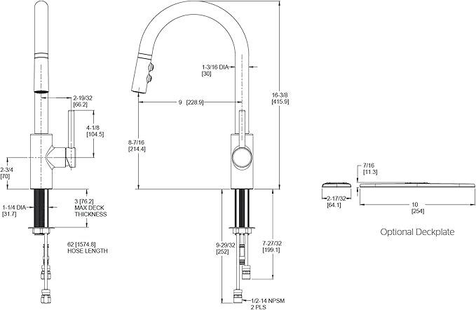 Pfister Stellen Kitchen Faucet with Pull Down Sprayer, Single Handle, High Arc, Stainless Steel Finish, LG529SAS