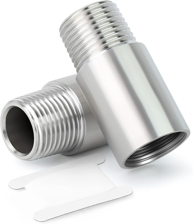 TAISHER 2PCS Stainless Steel Pipe Fittings, 3/4" NPT Male x 3/4" NPT Female Threaded, 2" Length Nipple Cast Pipe