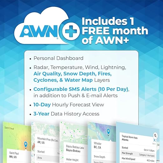 Ambient Weather WS-2000 Smart Weather Station with WiFi Remote Monitoring and Alerts