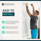 StoreYourBoard 2-Pack Heavy Duty Wall Shelves 2ft x 4ft – Wall-Mounted Garage Storage Shelving and Organization for Sheds, Closets, or Utility Rooms – Holds 200 lbs - White