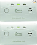 Kidde Carbon Monoxide Detector with 10-Year Battery, 3 LEDs, Replacement Indicator, Test-Reset Button, 2 Pack