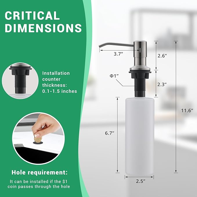 Fapully Commercial Pull Down Kitchen Sink Faucet with Sprayer Brushed Nickel Single Handle Faucets for Kitchen Sink, Kitchen Faucet with Soap Dispenser and Deck Plack for 4 Hole