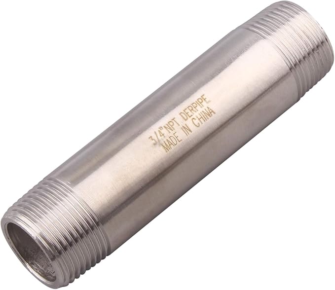 3/4" X 3/4" NPT Male Nipple Stainless Steel 304 Cast Pipe Coupling fitting 4" Length