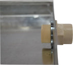 26GA Galvanized Drain Pan W/Connector & Hole-Rust-Free Made for Electric Water Heater & Air Conditioning Units Protects Floor from Water Damage, Easy to Install- 24"x24"x2"