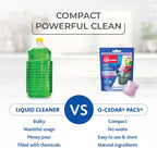 O-Cedar PACS Hard Floor Cleaner, Lavender Scent 10 Count (1-Pack) | Made with Naturally-Derived Ingredients | Safe to Use on All Hard Floors | Perfect for Mop Buckets