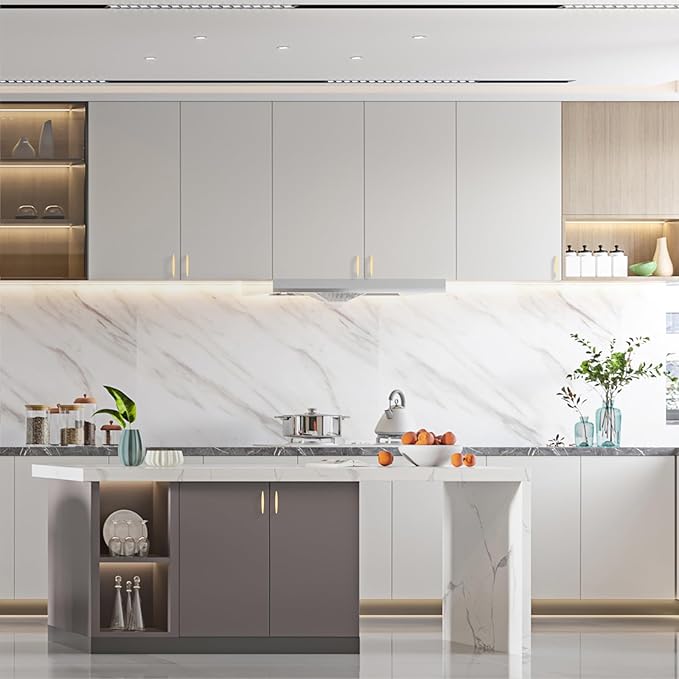 Asidrama 2030 10 Pack 6.3 Inch(160mm) Brushed Gold Kitchen Cabinet Handles, Vintage Retro Cabinet Pulls Kitchen Cabinet Hardware for Cupboard Drawer Pulls