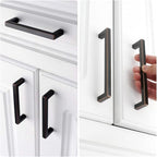 30 Pack Oil Rubbed Bronze Cabinet Pulls 5 Inch Hole Centers Square Drawer Handles Bronze Cupboard Handles Kitchen Handles for Cabinets Modern Stainless Steel Cabinet Hardware