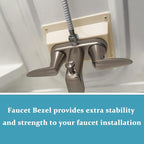 Shower faucet cover RV Camper trailer shower board replacement Faucet Mount KIT Faucet Bezel Stand Off Faucet Cover,Parchment