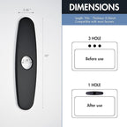 Faucet Cover Plate, Stainless Steel Deck Plate for Kitchen Sink Faucet Single Hole or Bathroom Faucet 1-3 Hole Faucet Hole Cover Round 10 Inch (Matte Black)