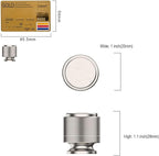 Amerdeco 30 Pack Brushed Satin Nickel Knurled Cabinet Knobs Kitchen Cabinet Pulls for Drawer Dresser, Cupboard and Wardrobe ZH0031