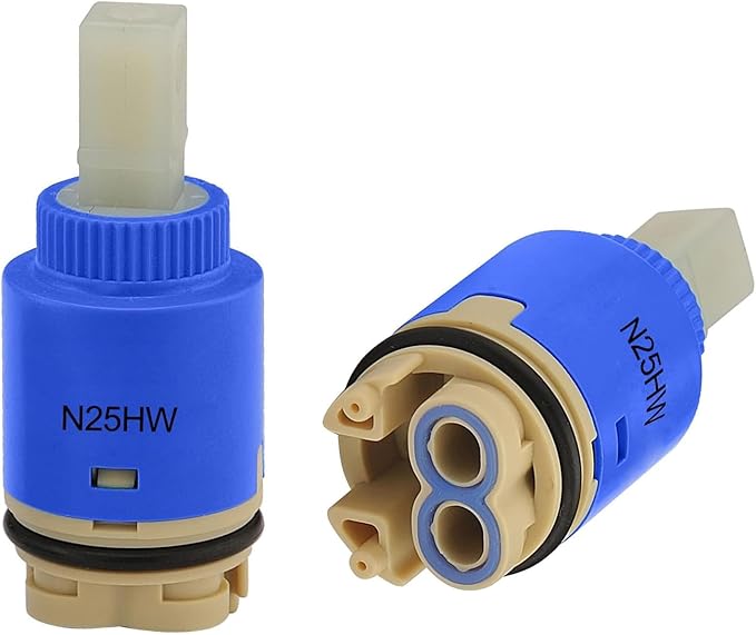 25mm Faucet Cartridge Certification Ceramic Tap Replacement Cartridge Mix Tap Inner Cartridge for Single Lever Faucet, Monobloc Bathroom or Kitchen Mixer Faucets