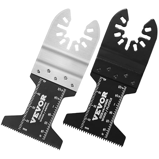 VEVOR 30-Piece Oscillating Saw Blades, Quick Release Multi Tool Blades Kits, 8 Types Oscillating Multitool Blade for Wood Plastic Metal, Compatible with Dewalt Ryobi Milwaukee Hitachi Chicago Fein