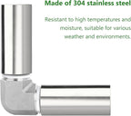 TAISHER 2PCS Stainless Steel Pipe Fittings, 1/2" NPT Female x 1/2" NPT Female Threaded, 2" Length Thickened Nipple Cast Pipe