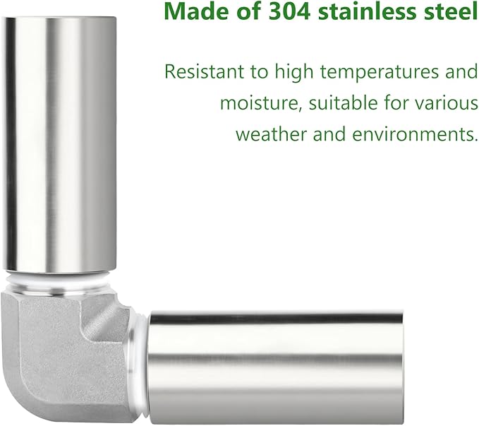 TAISHER 2PCS Stainless Steel Pipe Fittings, 1/2" NPT Female x 1/2" NPT Female Threaded, 2" Length Thickened Nipple Cast Pipe