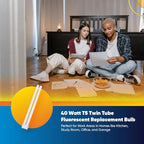 Technical Precision 40W T5 Fluorescent Light PLL Twin Tube Replacement for Athalon F40/30bx/spx41 Light Bulb 2G11 Base 4 Pin CFL Bulb - 4100K - 18000 Hours - 3100 Lumens