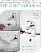 SXhyf Cleaning Brush - Hard Bristle Crevice Cleaning Brush, Multifunctional Gap Scrub Brush, Home Essentials, Bathroom Cleaner Tools for Household Use, Kitchen, Window, Faucet(S1110SE) (6, Multicolor)