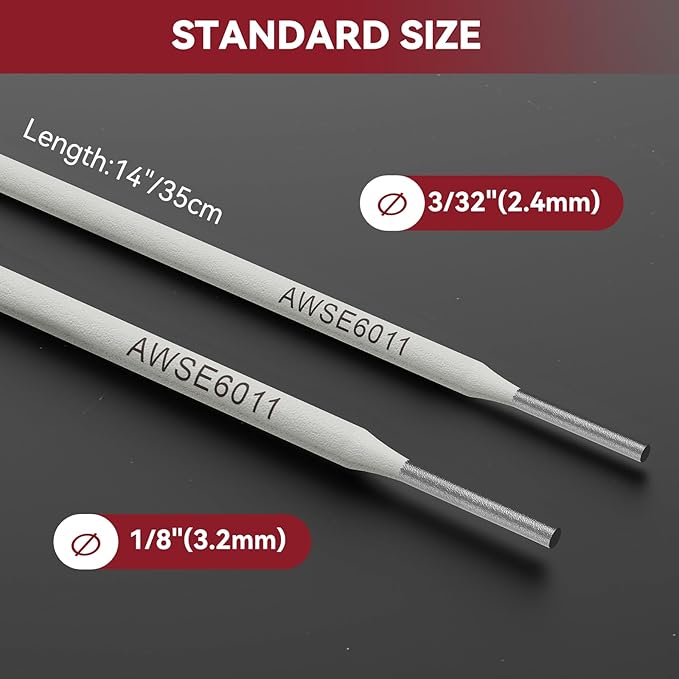 ARCCAPTAIN E6011 Welding Rod 1/8" 5LB Carbon Steel Welding Sticks Electrodes, Welding Rods ARC Welding Equipment