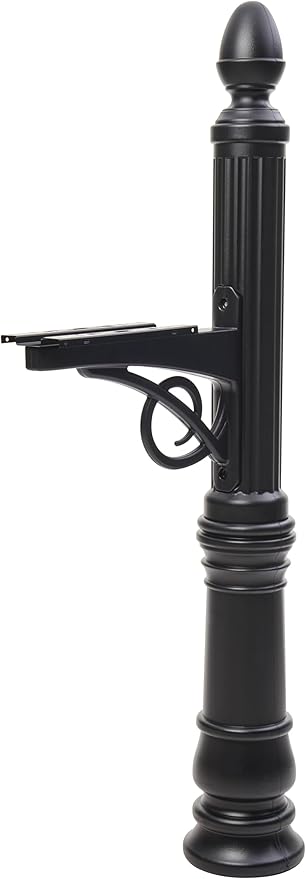 Architectural Mailboxes Victorian Plastic Mailbox Post, Compatibility Code A, B, VP000BAM, Black