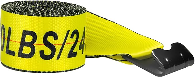 Cargo Straps for Trucks, 4 Inch x 30FT Truck Strap for Flatbed Trailer, Heavy Duty Tie Down w/Flat Hooks WLL# 5400lbs, Tie Down Winch Strap Flatbed Trailer (10 Pack)