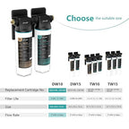 Frizzlife DW10 Under Sink Water Filter System, NSF/ANSI 53&42 Certified Elements, Reduces 99.99% Lead, Chlorine, Fluoride, Bad Taste & Odor, Direct Connect 2-Stage Water Filter, 0.5 Micron, USA Tech