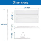 CINOTON 2FT 150W LED Shop Light with 20250LM, 0-10V Dimmable Linear High Bay Lighting with 5000K, 120-277V 135LM/W Commercial Hanging Lights for Garage Office Warehouse Workshop Factory UL Listed