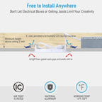 TORCHSTAR Basic Series 12-Pack 4 Inch Ultra-Thin LED Recessed Lighting with Junction Box, CRI90, Aluminum, 3000K Warm White, 5%-100% Dimmable Slim Recessed Downlight, 9W 800LM, ETL and Energy Star