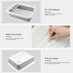 THANSTAR Collapsible Dish Drying Rack Portable Dinnerware Drainer Organizer for Kitchen RV Campers Travel Trailer Space Saving Kitchen Storage Tray