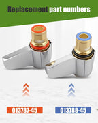 Ceramic Cartridge Assembly Fit for T&S Brass Faucets, Hot & Cold Ceramic Cartridge Assembly with 2 Handles & Fixing Screws Replace 013787-45 013788-45