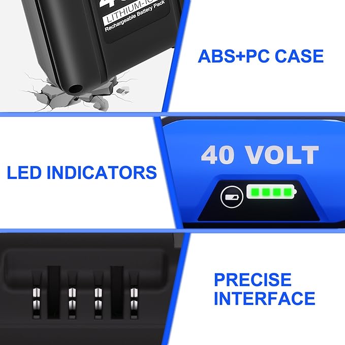 【Upgraded】 CaliHutt 40V 6.0Ah Replacement Battery for Kobalt 40V MAX Battery 2540C-06 High Capacity Lithium-ion Batteries KB440-03 KB2540C-06 KB640-03 KB240-06 for Cordless Power Tools