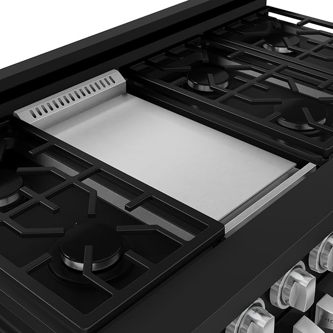 Gordon Ramsay by THOR Kitchen 48 Inch Professional Liquid Propane Range with Tilt Panel Touch Control in Black/Stainless Steel