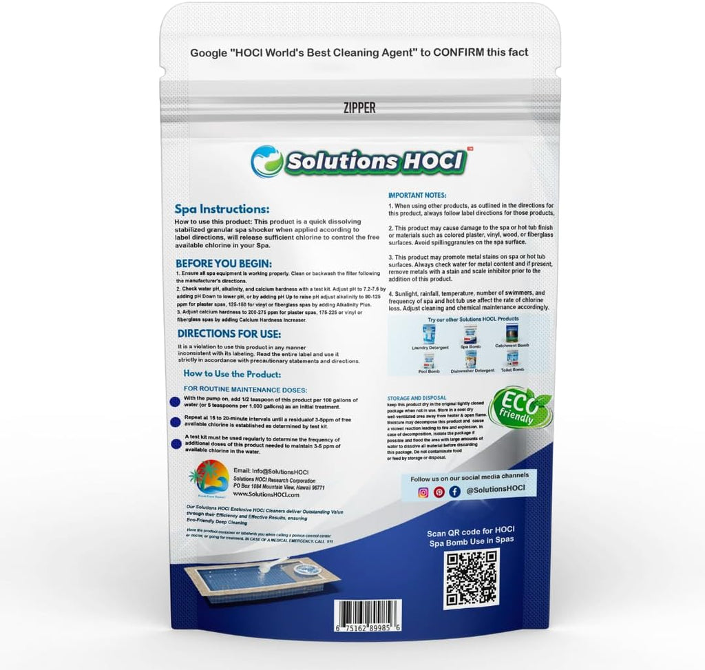 Spa, Hot Tub, Bathtubs & Whirlpools Cleaner - Spa Surface Cleaner Bomb - Super Cleans Your Spa - 400 Grams Pack, SB 400G