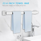 5 Pieces Towel Bar Set Brushed Nickel Bathroom Hardware Accessories Set SUS304 Stainless Steel Towel Holder Set for Bathroom 23.6 Inch Towel Bar,Towel Rack Wall Mounted
