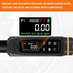 Digital Torque Wrench 1/2 Drive, 2.2-147.5 Ft.lb, 1/2 Digital Torque Wrench ±1% Accuracy with Vibration, Buzzer and LED Alert, Suitable for Car, Motorcycle and Bicycle